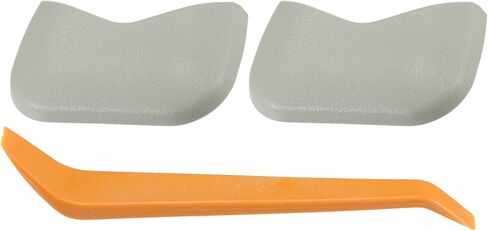 Makeup Mirror Cover Sun Visor Cap Clip for Nissan Rogue Robust No.964203TS0A | Inner Sun Visor Bolt Cover Grey with Flat Pry Bar 1 Set in Saudi Arabia
