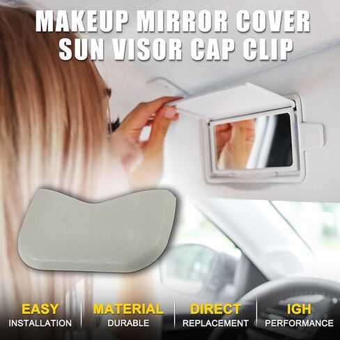 Makeup Mirror Cover Sun Visor Cap Clip for Nissan Rogue Robust No.964203TS0A | Inner Sun Visor Bolt Cover Grey with Flat Pry Bar 1 Set in Saudi Arabia
