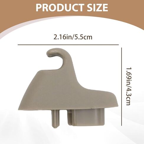 Anxingo 2Pcs 1HS09BD1AA Sun Visor Clip, Replacement for Dodge Ram 1500 2500 3500 4500 5500 2009-2021 (Gray) in Saudi Arabia