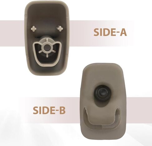Anxingo 2Pcs 1HS09BD1AA Sun Visor Clip, Replacement for Dodge Ram 1500 2500 3500 4500 5500 2009-2021 (Gray) in Saudi Arabia