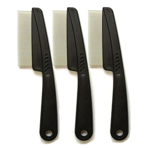 KEAIYYJ- Flea Comb for Cats and Dogs, Fine Tooth Tick Brush (Black) in Saudi Arabia