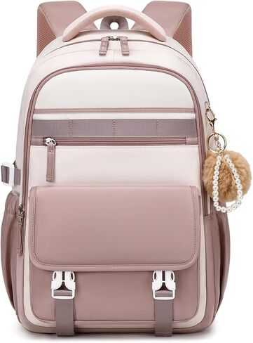 Backpack for Girls, School Backpack for Teens Girls Women, 15.6 Inch Laptop Bag, Cute Kids Bookbag for School, Casual Daypack for Elementary Middle College Work Travel Airport, Black Purple in Kuwait