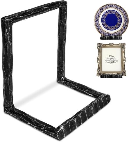 BEGINS Plate Stands for Display Hand-Forged, Solid Vintage 8-Inch Plate Display Stand, Decorative Metal Plate Holder for Book, Platter, Plaque, Photo Frame, Tabletop Art (Gold) in Kuwait