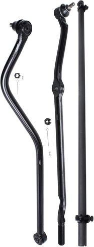 Detroit Axle - Front 11pc Suspension Kit for 91-01 Jeep Cherokee, 91-92 Comanche, Tie Rods Track Bar Adjusting Sleeves Ball Joints 1991 1992 1993 1994 1995 1996 1997 1998 1999 2000 2001 Replacement in Saudi Arabia