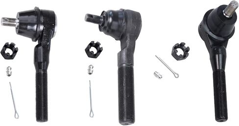 Detroit Axle - Front 11pc Suspension Kit for 91-01 Jeep Cherokee, 91-92 Comanche, Tie Rods Track Bar Adjusting Sleeves Ball Joints 1991 1992 1993 1994 1995 1996 1997 1998 1999 2000 2001 Replacement in Saudi Arabia