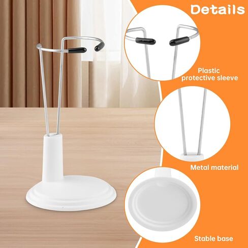 6 pcs Doll Stand Adjustable Action Figure Display Holder Support for 4-8 inches Dolls Keep the Standing Position for Home Office Shop Birthday Party Favor, Without-Dolls (颜色:White) in Kuwait