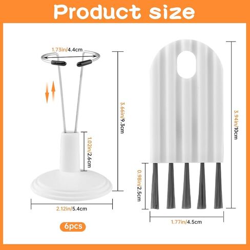 6 pcs Doll Stand Adjustable Action Figure Display Holder Support for 4-8 inches Dolls Keep the Standing Position for Home Office Shop Birthday Party Favor, Without-Dolls (颜色:White) in Kuwait