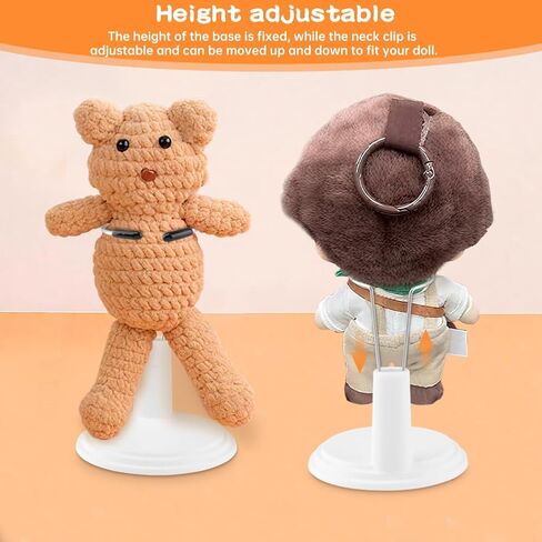 6 pcs Doll Stand Adjustable Action Figure Display Holder Support for 4-8 inches Dolls Keep the Standing Position for Home Office Shop Birthday Party Favor, Without-Dolls (颜色:White) in Kuwait