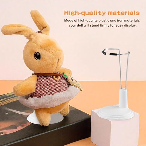 6 pcs Doll Stand Adjustable Action Figure Display Holder Support for 4-8 inches Dolls Keep the Standing Position for Home Office Shop Birthday Party Favor, Without-Dolls (颜色:White) in Kuwait