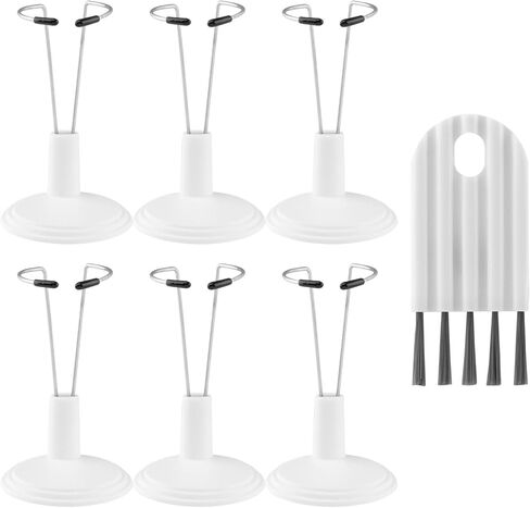6 pcs Doll Stand Adjustable Action Figure Display Holder Support for 4-8 inches Dolls Keep the Standing Position for Home Office Shop Birthday Party Favor, Without-Dolls (颜色:White) in Kuwait