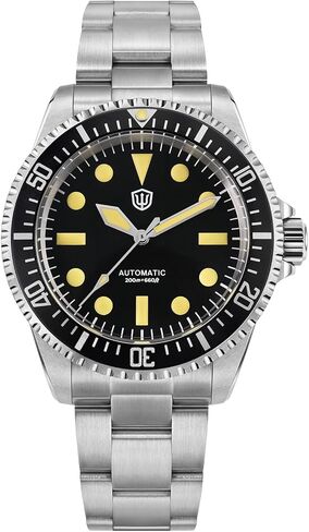 ساعة watchdives WD5513 Vintage Sub Dive Watch، PT5000 ساعات أوتوماتيكية 38 مم ساعة يد كريستال ياقوتي 200 متر مقاومة للماء in Kuwait