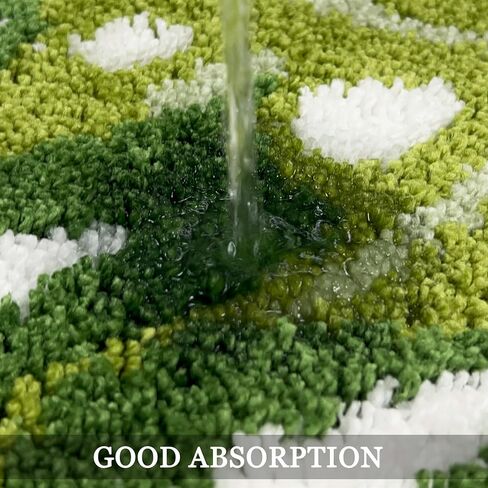 Green Bathroom Runner Rug - Leaf Long Bath Mat Tropical Monstera Bath Rugs Non Slip Washable Bathrug for Bathroom Floor, Cute Restroom Rug, Plant Absorbent Bathmat Botanical Home Decor 24" x 60" in Kuwait