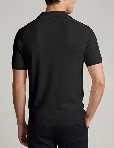 JMIERR Men's Short Sleeve Knitted Polo Shirt Wool Blend Johnny Collar Sweater Tops in Saudi Arabia
