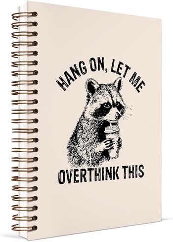 KDHTY Funny Raccoon Notebook,Funny Office Supplies,Office Spiral Hardcover Journal for Coworker Gitts,Raccoon Gift Cute Notebook for Women Lovers,5.5 x 8.3 Inches in Kuwait