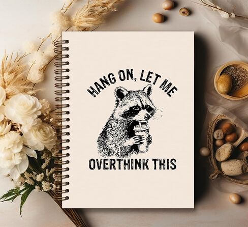 KDHTY Funny Raccoon Notebook,Funny Office Supplies,Office Spiral Hardcover Journal for Coworker Gitts,Raccoon Gift Cute Notebook for Women Lovers,5.5 x 8.3 Inches in Kuwait