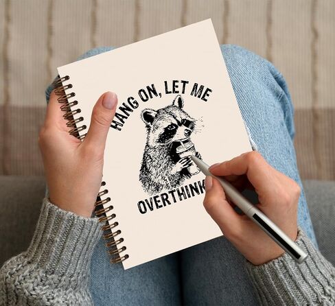 KDHTY Funny Raccoon Notebook,Funny Office Supplies,Office Spiral Hardcover Journal for Coworker Gitts,Raccoon Gift Cute Notebook for Women Lovers,5.5 x 8.3 Inches in Kuwait