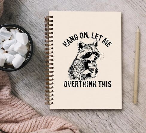 KDHTY Funny Raccoon Notebook,Funny Office Supplies,Office Spiral Hardcover Journal for Coworker Gitts,Raccoon Gift Cute Notebook for Women Lovers,5.5 x 8.3 Inches in Kuwait