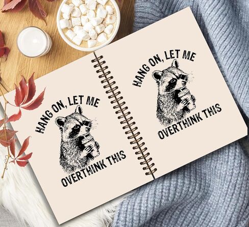KDHTY Funny Raccoon Notebook,Funny Office Supplies,Office Spiral Hardcover Journal for Coworker Gitts,Raccoon Gift Cute Notebook for Women Lovers,5.5 x 8.3 Inches in Kuwait