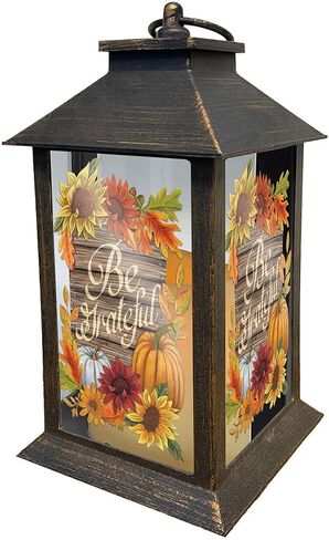 Be Grateful Fall Lantern 13.5" x 5.5" x 5.5" Briarwood Lane in Kuwait