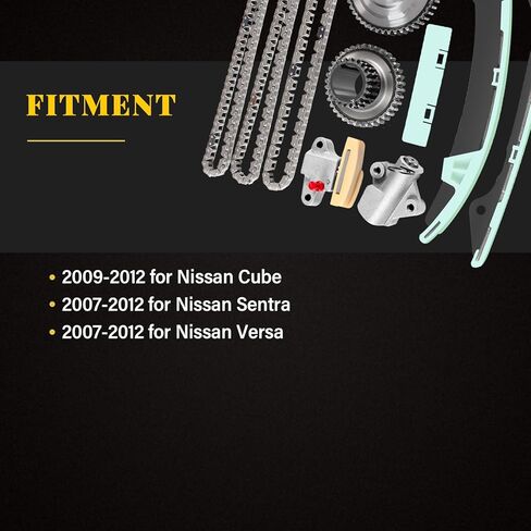 OCPTY Timing Chain Kit Compatible with 9-0723S for 2007-2012 for Nissan Sentra;2007-2012 for Nissan Versa;2009 for Nissan Cube in Saudi Arabia