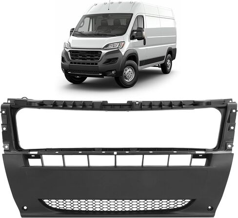 غطاء سفلي مركزي للمصد الأمامي من KUAFU متوافق مع 2019-2021 Ram Promaster 1500 2500 3500 بديل لـ 1ZT90JXWAB CH1000A52 بلاستيك (PP) مزخرف + مطلي باللون الأسود in Kuwait