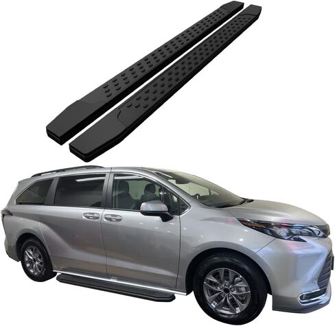 لوحات الجري Vanguard VGSSB-BDDI-BDIHBK باللون الأسود F2 المتوافقة مع 21-25 Toyota Sienna in Saudi Arabia