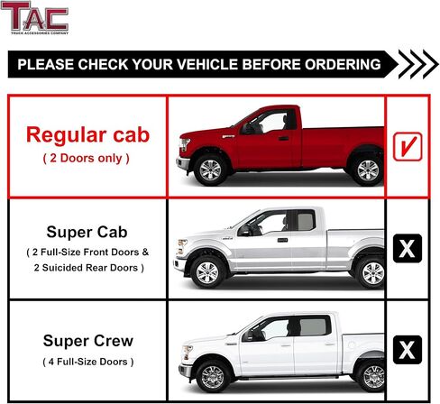 خطوات جانبية TAC تناسب 2004-2008 F150 الكابينة العادية (باستثناء 04 هيريتاج) شاحنة بيك اب 3 بوصات قضبان جانبية سوداء قضبان نيرف قضبان متدرجة لوحات الجري ملحقات خارجية للطرق الوعرة (قطعتان من لوحات الجري) in Saudi Arabia