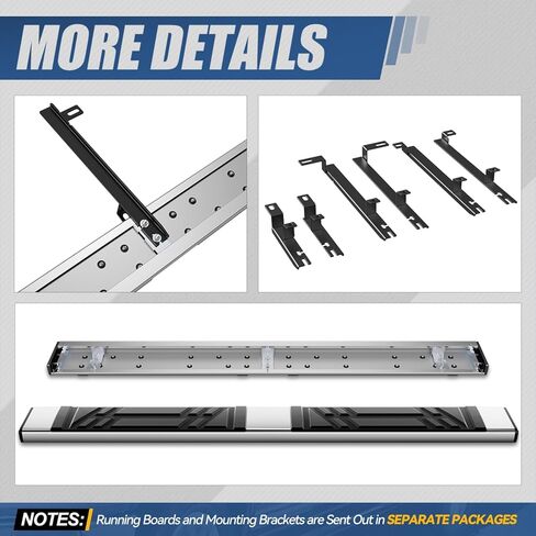 Auto Dynasty Running Boards Compatible with 2015-2024 Nissan Murano, Stainless Steel Side Step Rail Nerf Bars, 6.5" x 73" Step Bars, Polished Chrome in Saudi Arabia