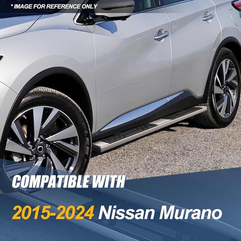 Auto Dynasty Running Boards Compatible with 2015-2024 Nissan Murano, Stainless Steel Side Step Rail Nerf Bars, 6.5" x 73" Step Bars, Polished Chrome in Saudi Arabia