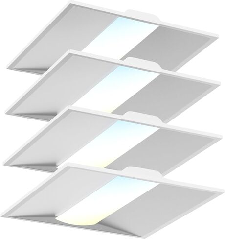 2x2 FT LED Center Bast Troffer Light، 3CCT Color قابل للضبط 3500K/4000K/5000K، وات قابل للتعديل 30/35/40W، 0-10V أضواء السقف القابلة للتعتيم، 120-277V-ETL&DLC مؤهلة - 64 حزمة in Kuwait