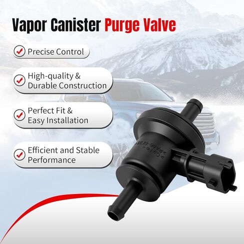 Vapor Canister Purge Valve Compatible with 2007-2012 Hyundai Elantra Accent Genesis Equus, Kia Soul Rio5 Borrego 2006 2007 2008 2009 2010 2011 2012 2013, 911-808 in Saudi Arabia