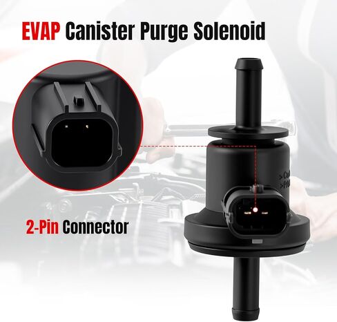 Vapor Canister Purge Valve Compatible with 2007-2012 Hyundai Elantra Accent Genesis Equus, Kia Soul Rio5 Borrego 2006 2007 2008 2009 2010 2011 2012 2013, 911-808 in Saudi Arabia