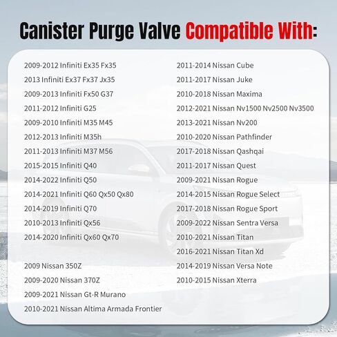 Vapor Canister Purge Valve fit for Altima Rogue Sentra Pathfinder Maxima Titan Frontier, Infiniti G37 Q50 Q60 QX60 2009 2010 2011 2012 2013 2014 2015 2016 2017 2018 2019 2020 2021 2022, 911-504 in Saudi Arabia