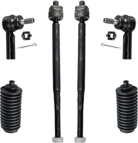 محور ديترويت - مجموعة قضبان الربط الأمامية لسيارة Toyota Corolla 1993-2002، 1996-2000 RAV4، 4 قضبان ربط داخلية وخارجية، 2 حذاء بديل 1997 1998 1999 in Kuwait