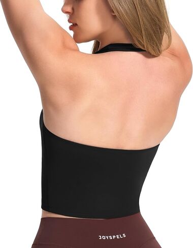 JOYSPELS Halter Workout Tank Top Women Buttery Soft Longline Sports Bra for Yoga Pilates Gym Casual Wear in Kuwait