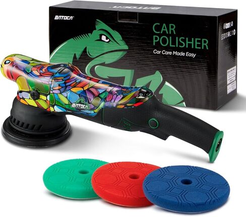 BATOCA P1 Car Buffer Polisher, 1000W High-Torque - 5-Inch 15mm Long-Throw Dual Action Orbital Polisher for Detailing - 6-Speed DA with Anti-Vibration Design & 16.4ft Detachable Cord - Auto, Boat, RV in Kuwait