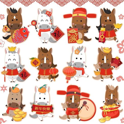 Gueevin 48 Pcs Chinese Red Envelopes New Year of Horse Envelopes Red Pockets 2026 Lunar New Year Cute Lucky Money Packets Hong Bao for Spring Festival Wedding Birthday Supplies in Saudi Arabia