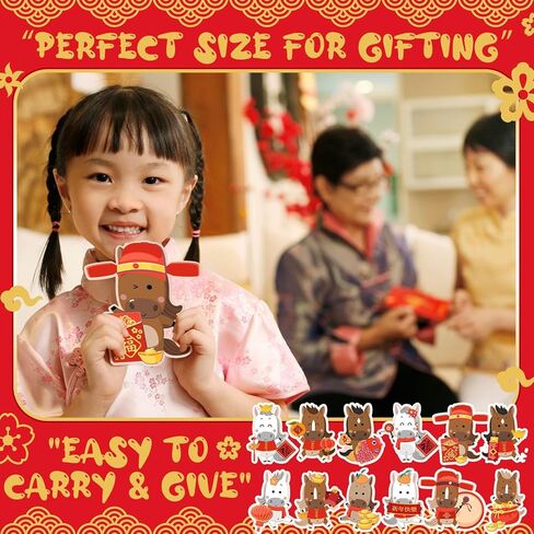 Gueevin 48 Pcs Chinese Red Envelopes New Year of Horse Envelopes Red Pockets 2026 Lunar New Year Cute Lucky Money Packets Hong Bao for Spring Festival Wedding Birthday Supplies in Saudi Arabia