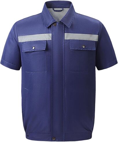 Meichoon Summer Cooling Jacket Unisex Short Sleeve Air Conditioner Clothes with Powerful Fans for Camping Hiking Fishing in Saudi Arabia
