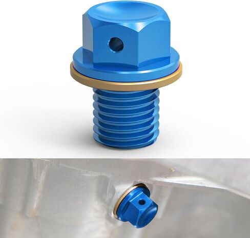 NICECNC M12 x 1.5 غطاء لولبي لتصريف الزيت المغناطيسي متوافق مع Yamaha WR400F YZ125 YZ250G R YZ426F TTR250 TTR90، YZ250 YZ250X 2016-19 YZF-R25 YZF-R3 2015-18، أزرق in Saudi Arabia