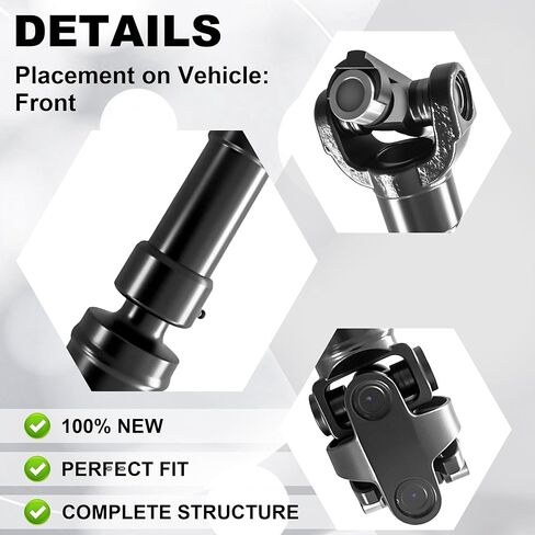PartsFlow 38.27 بوصة عمود محرك أمامي من الفولاذ، عمود محرك عمود دعامة متوافق مع 1997 Jeep TJ لـ 1997 Jeep Wrangler 419149 in Saudi Arabia