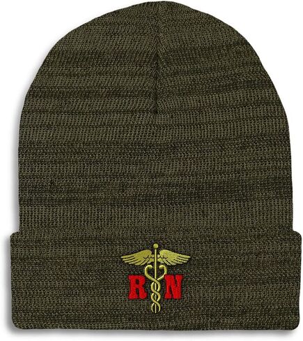 Custom Beanies for Men Rn Logo Embroidery Nurse Rn Winter Hats for Women Acrylic Skull Cap 1 Size in Saudi Arabia