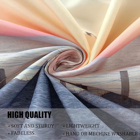 TUGCAY Ocean Beach Tapestry Sunset Seabird Seaside with Grass Wall Hanging Tapestries Nature Landscape Tapestry for Bedroom Living Room Dorm Decor, 90x70 Inches in Kuwait