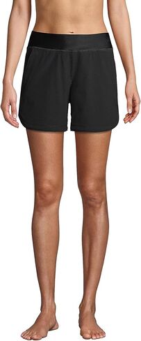 Lands' End Womens Comfort Waist Curvy 5in Swim Short Panty Black Regular 10 in Saudi Arabia