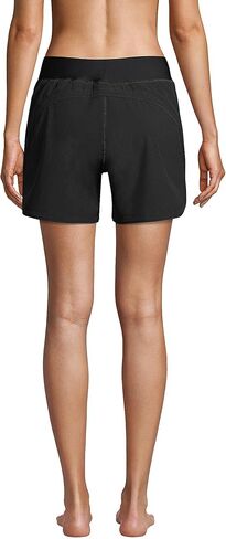 Lands' End Womens Comfort Waist Curvy 5in Swim Short Panty Black Regular 10 in Saudi Arabia