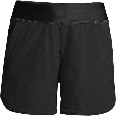 Lands' End Womens Comfort Waist Curvy 5in Swim Short Panty Black Regular 10 in Saudi Arabia