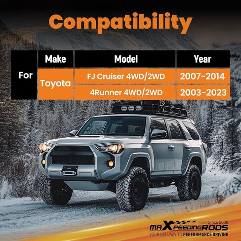 صدمات خلفية maxpeedingrods 0-3 بوصة لسيارة Toyota 4Runner FJ Cruiser 2003-2023، G1 مطورة in Saudi Arabia