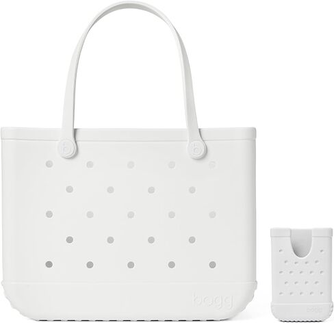 BOGG BAG Original, Large Tote (For Shore White) + Call Me Bogg (For Shore White) - 19in L x 9in W x 14in H - Beach, Pool, Boat, Sports - All Purpose EVA - Lightweight, Washable, Durable in Kuwait