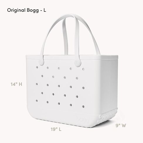 BOGG BAG Original, Large Tote (For Shore White) + Call Me Bogg (For Shore White) - 19in L x 9in W x 14in H - Beach, Pool, Boat, Sports - All Purpose EVA - Lightweight, Washable, Durable in Kuwait
