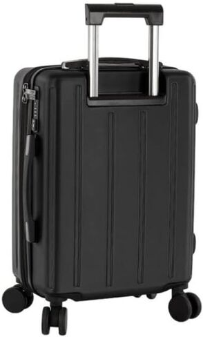 Heys SpinLite 21 بوصة خفيفة الوزن ومتينة وقابلة للتوسيع، نظام مقبض تلسكوبي بقفل مجمع TSA مع عجلات دوارة مزدوجة تحمل الأمتعة (أسود) in Kuwait